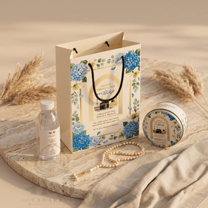 Premium Umrah Tabarruk Box Set with Zamzam Bottle & Tin - 1022